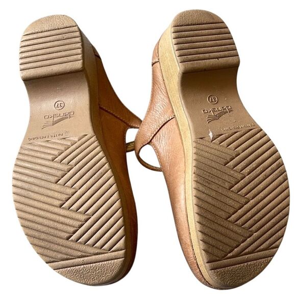 Dansko womens Bria Slip On Mary Jane Clog Comfort Burnished Brown Leather Size 7 - Picture 11 of 12